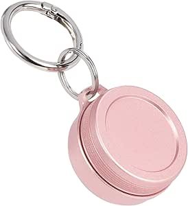 Daily Metal Carrying Case - Portable Keychain Pill Holder, Waterproof Small Travel pill Container for Earplugs Coins, Compatible with Loop, Eargasm & Vibes, Compact Mini Purse Pill Box (Pink)