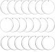 100 Pcs Round Acrylic Keychain Blanks 2Inch Circle Blanks with Hole,Clear Acrylic Discs Circles Bulk for Keychains Ornament Painting and Vinyl Crafts Projects