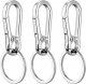 Rainspire Key Ring Keychain Keyrings Key Chain Holder Clip Key Organizer Key Chain Ring for Men and Women, 3 Pack, Silver