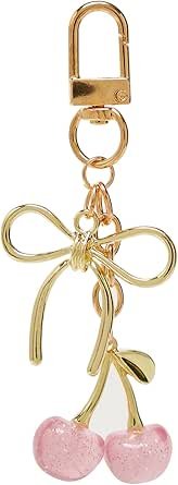 Cherry Keychain Cute Bag Charm Women Leather Keyring Car Keys Gift Mother's Day Birthday Valentine's Purse Accessory