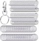 Metal Swivel Lanyard Snap Hooks and Split Key Rings Chain Hook Keychain, 100 Pieces