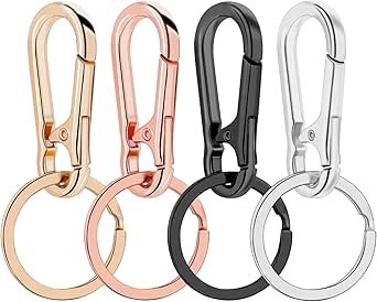 Metal Keychains for Women Men, Key Chain Ring Clip Holder Organizer for Home Car, Cut Keyring Accessories