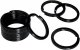 10 Pieces of 1-inch Flat Key Rings - Metal Keychain Rings, Split Keyrings, Flat O-Ring for Home, Car, Office Keys Attachment (Black)